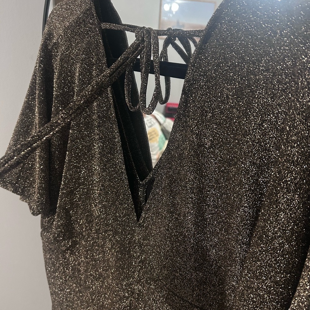 Elegant black and gold Glitter Dress - Picture 10 of 11